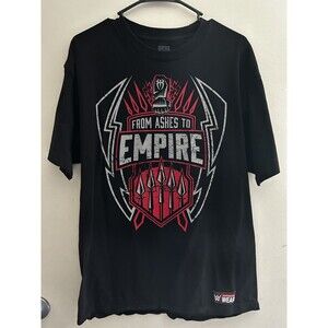 WWE Wrestling Roman Reigns T Shirt From Ashes To Empire Large Mens Black WWF WCW